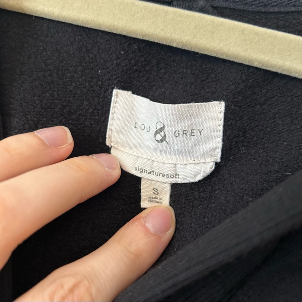 Lou & Grey Hoodie Signature Soft Black Loungewear Small - Picture 3 of 6